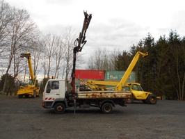 Dreiseitenkippen MAN LE8.150 mit Kran Palfingen PFG7001