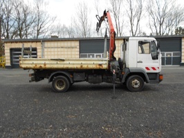 Dreiseitenkippen MAN LE8.150 mit Kran Palfingen PFG7001