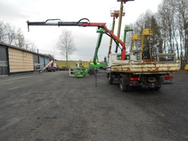 Dreiseitenkippen MAN LE8.150 mit Kran Palfingen PFG7001