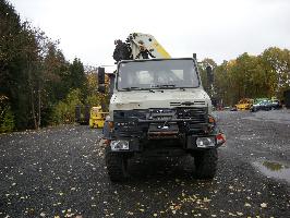 Mercedes Benz Unimog U2100 mit Kran Palfinger PK14500D